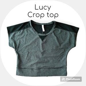 Lucy Sun Salute Women's Crop Top Yoga, size Small